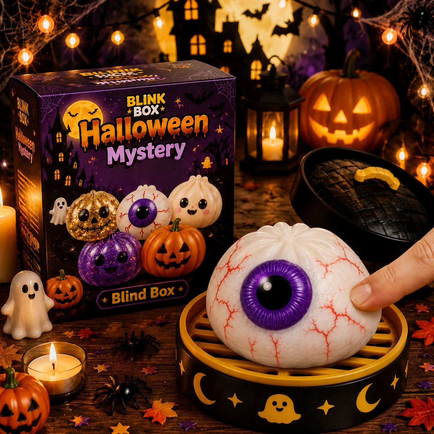 Halloween Ghost Dumpling Squeeze Toy Set