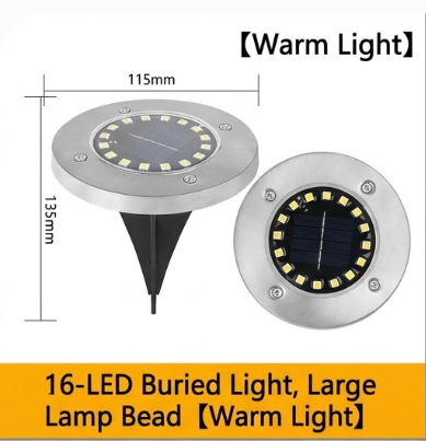 Solar Outdoor Ground Disk Lights