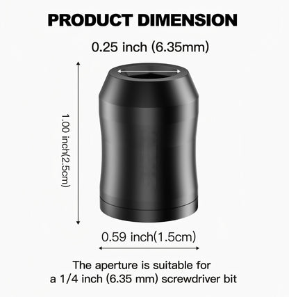 Magnetic Screw Holder Ring – 1/4" Universal Bit Holder for Screwdrivers & Power Drills