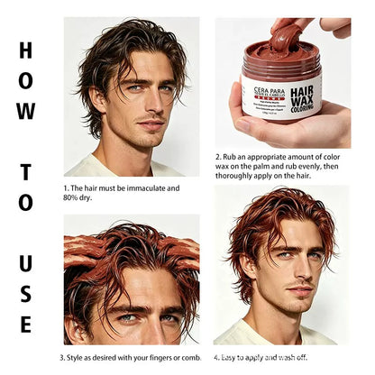 50g Natural Temporary Hair Color Wax for Gray Coverage & Costumes