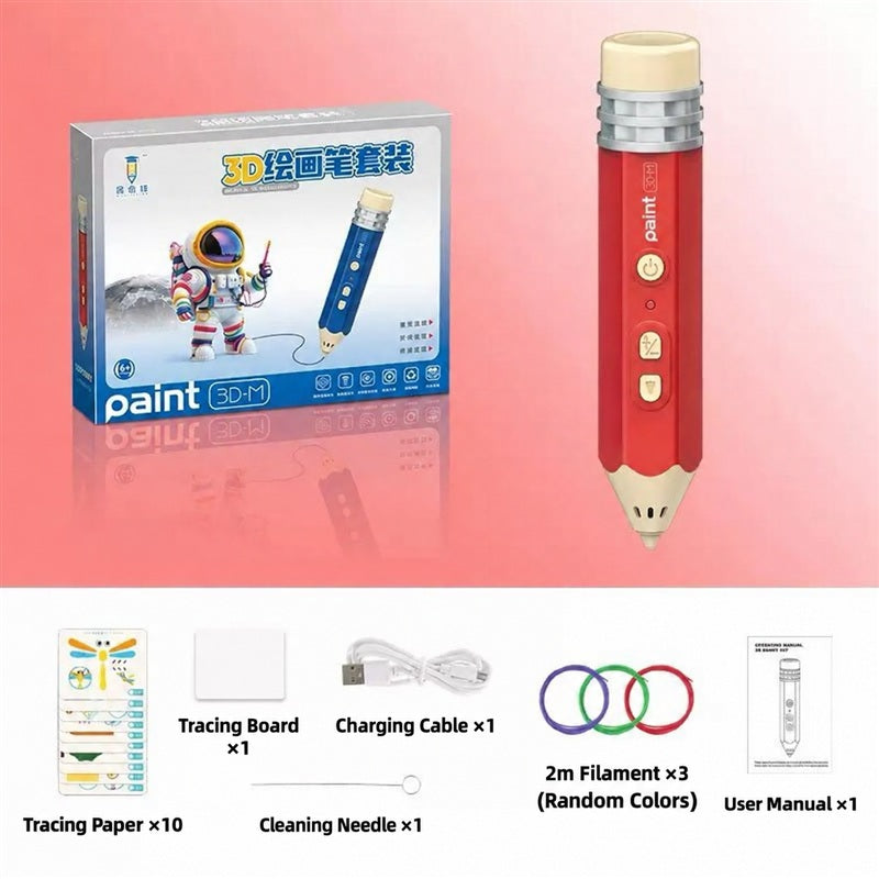 Kids Rechargeable 3D Printing Pen Kit – Build Creativity & Hands-On Skills