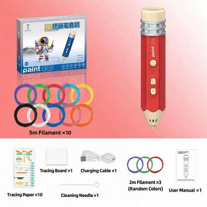 Kids Rechargeable 3D Printing Pen Kit – Build Creativity & Hands-On Skills