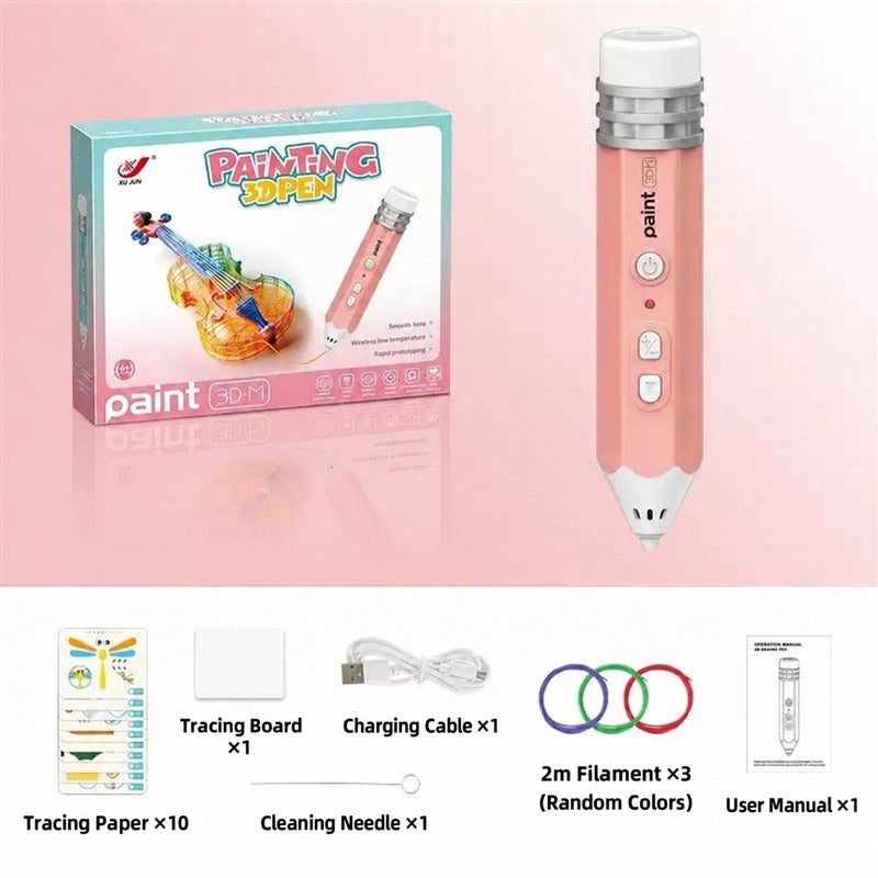 Kids Rechargeable 3D Printing Pen Kit – Build Creativity & Hands-On Skills