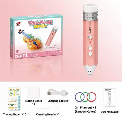 Kids Rechargeable 3D Printing Pen Kit – Build Creativity & Hands-On Skills