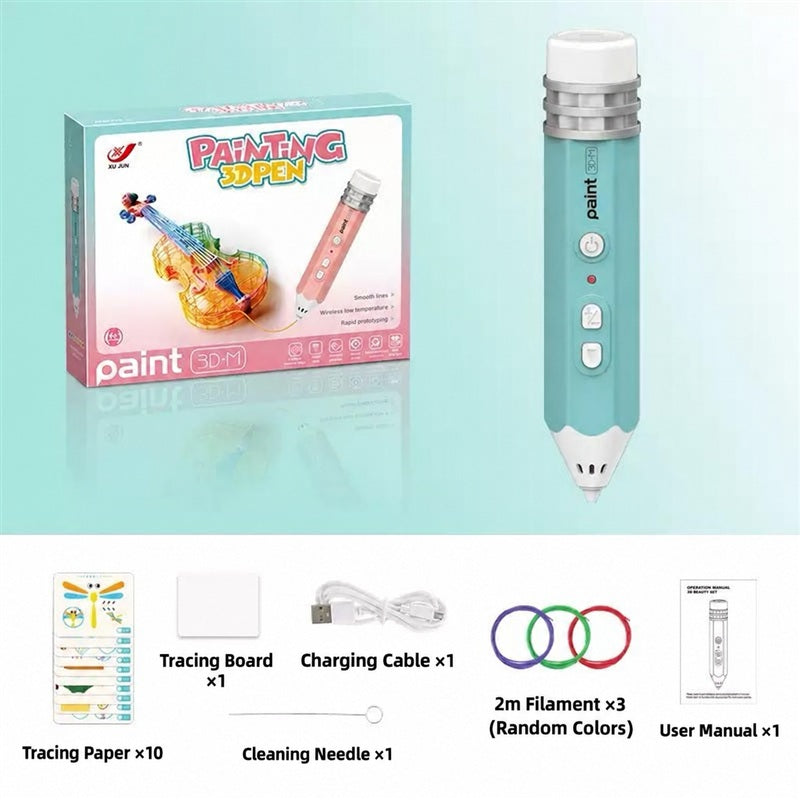 Kids Rechargeable 3D Printing Pen Kit – Build Creativity & Hands-On Skills