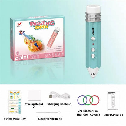 Kids Rechargeable 3D Printing Pen Kit – Build Creativity & Hands-On Skills