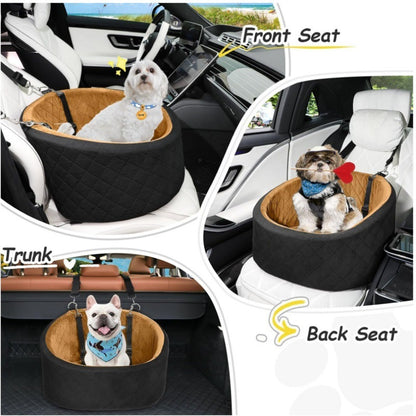 Dog Car Seat with 2 Safety Dog Leashes