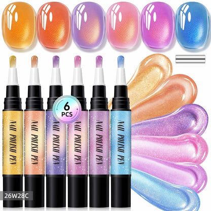 5-in-1 Aurora Cat Eye Gel Polish Pen