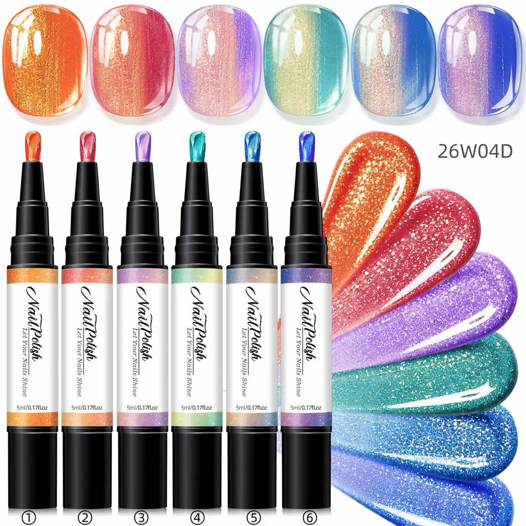 5-in-1 Aurora Cat Eye Gel Polish Pen
