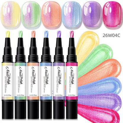 5-in-1 Aurora Cat Eye Gel Polish Pen