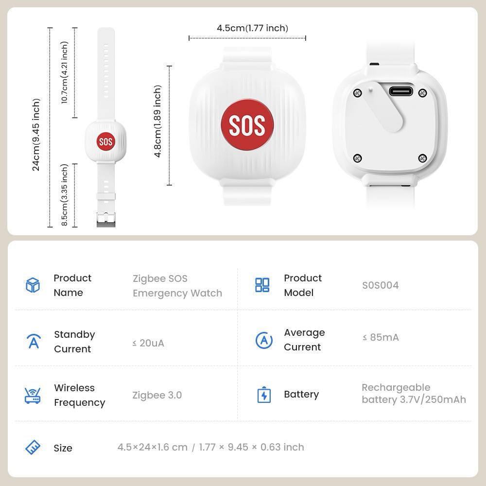 WiFi SOS Alert Bracelet | Wearable Help Button