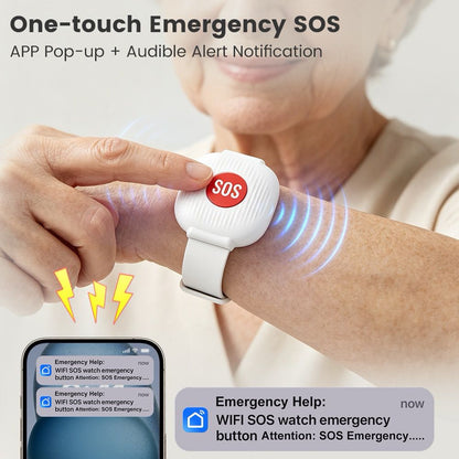 WiFi SOS Alert Bracelet | Wearable Help Button