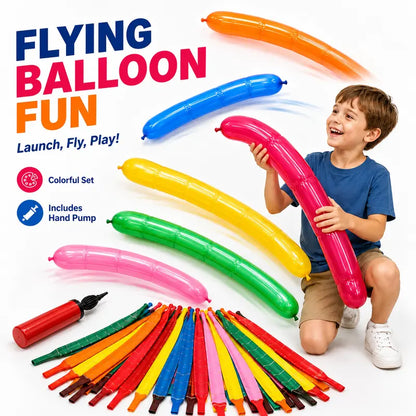 Rocket Balloons Flying Balloon Set with Hand Pump