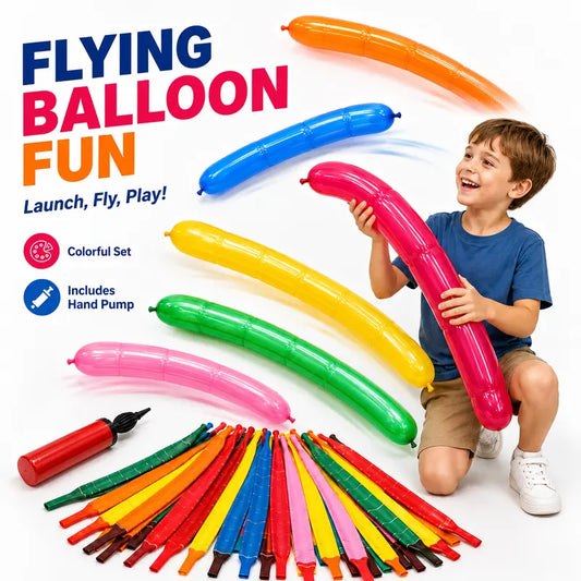 Rocket Balloons Flying Balloon Set with Hand Pump