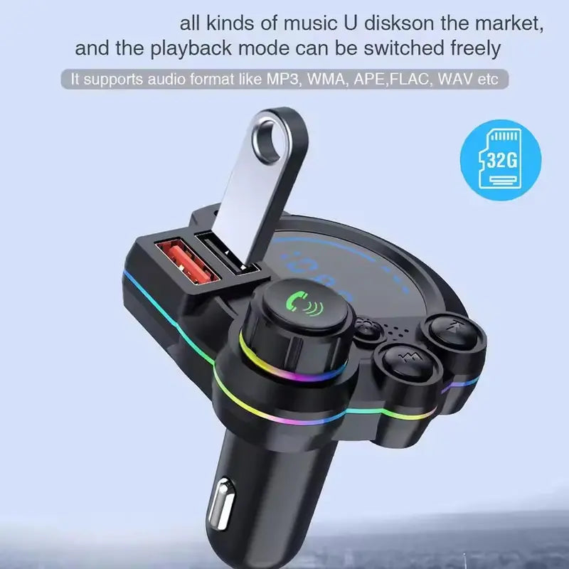 30W Bluetooth FM Car Charger Transmitter