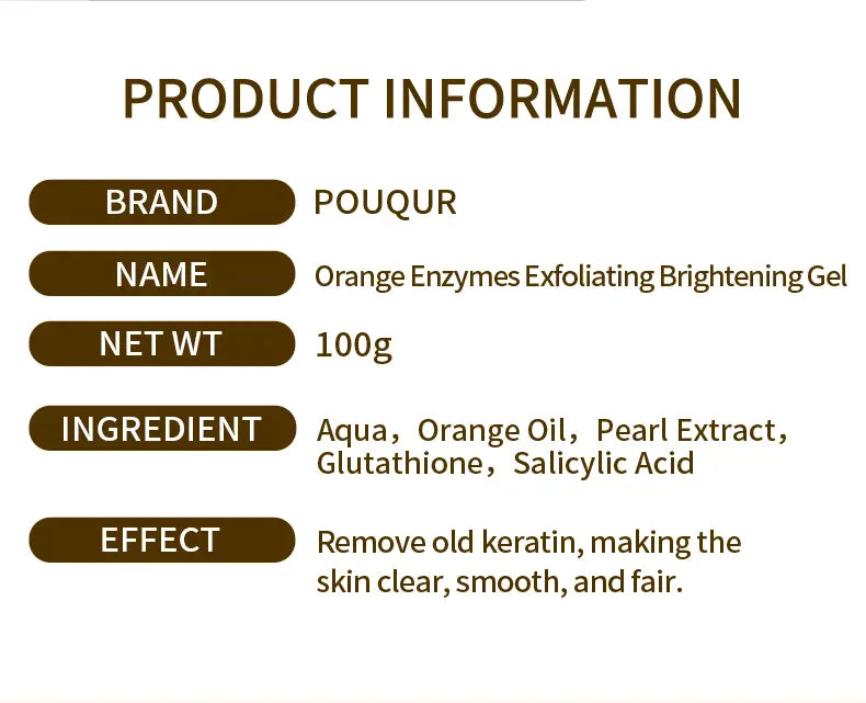 Orange Exfoliating Gel, Moisturizer Face Body Scrub Gel