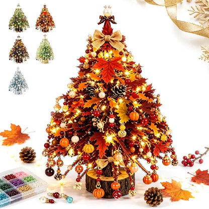 DIY Beaded Christmas Tree Craft Kit – Angel-Top Tabletop Decor