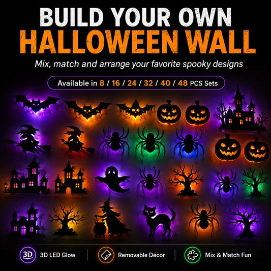 Halloween 3D LED Wall Light Set