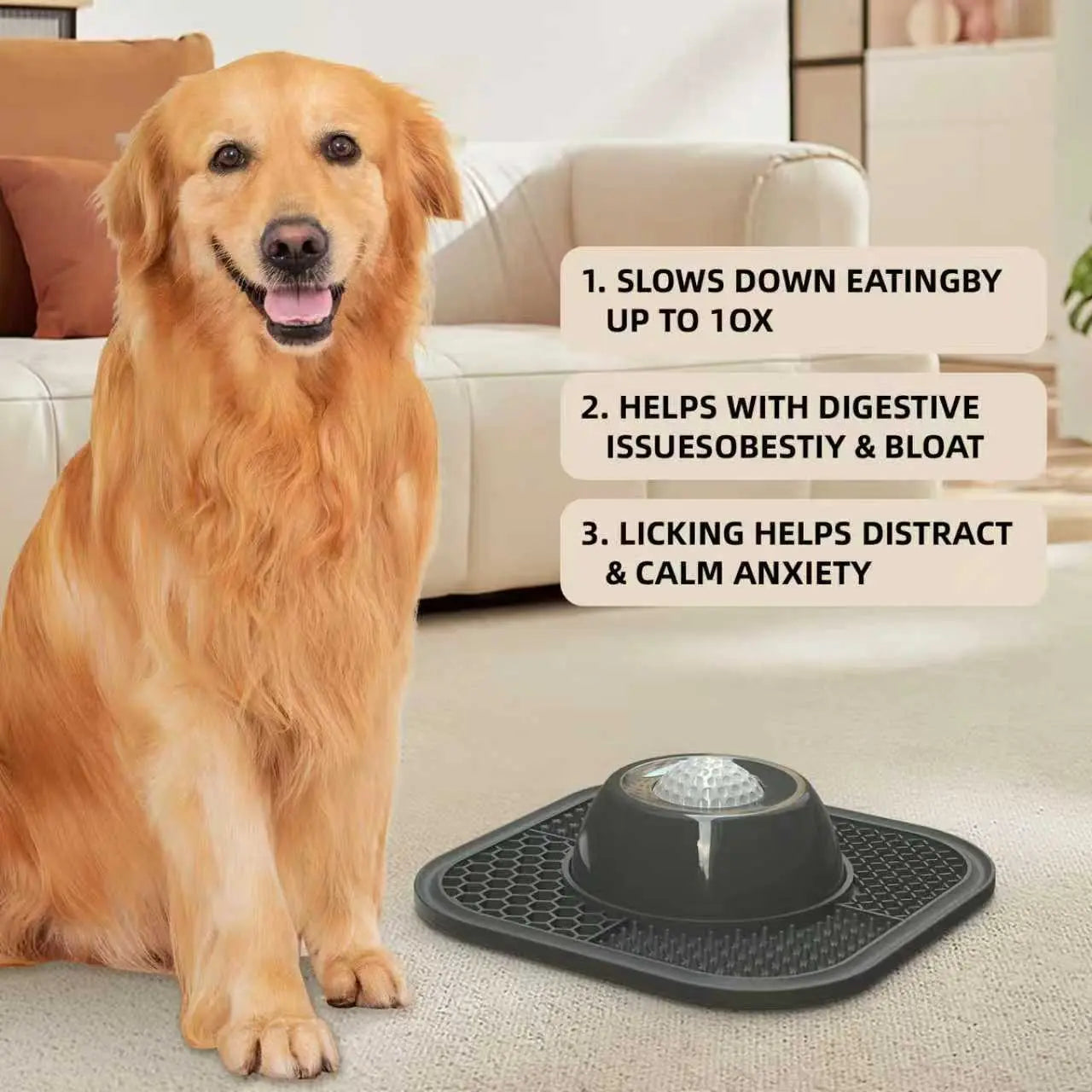 2-in-1 Dog Lick Mat Slow Feeder