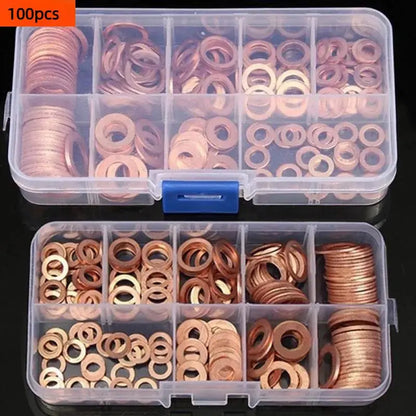 200-Piece Automotive Copper Sealing Washers Kit