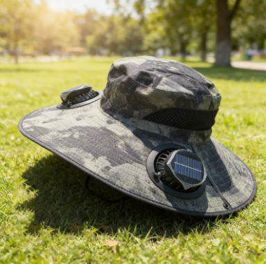 Solar Cooling Fan Bucket Hat
