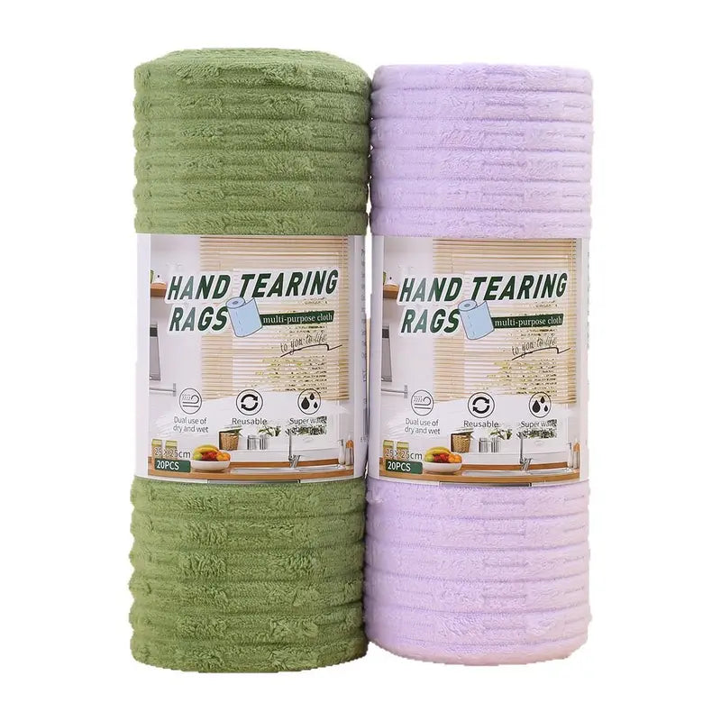Tear-Off Microfiber Cleaning Cloth Roll