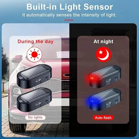 Solar Powered Fake Car Alarm Light