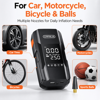 Portable Smart Tire Inflator with LED Light