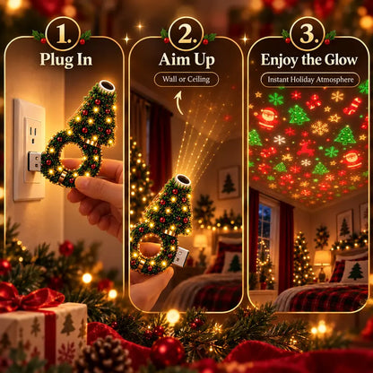 2026 USB Christmas Tree Projector Night Light