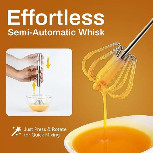 Semi-Automatic Stainless Steel Rotary Whisk