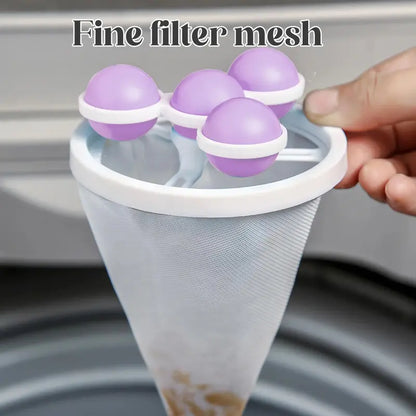 Reusable Floating Lint Trappers: Advanced Hair Filter for Cleaner Laundry & Garment Care