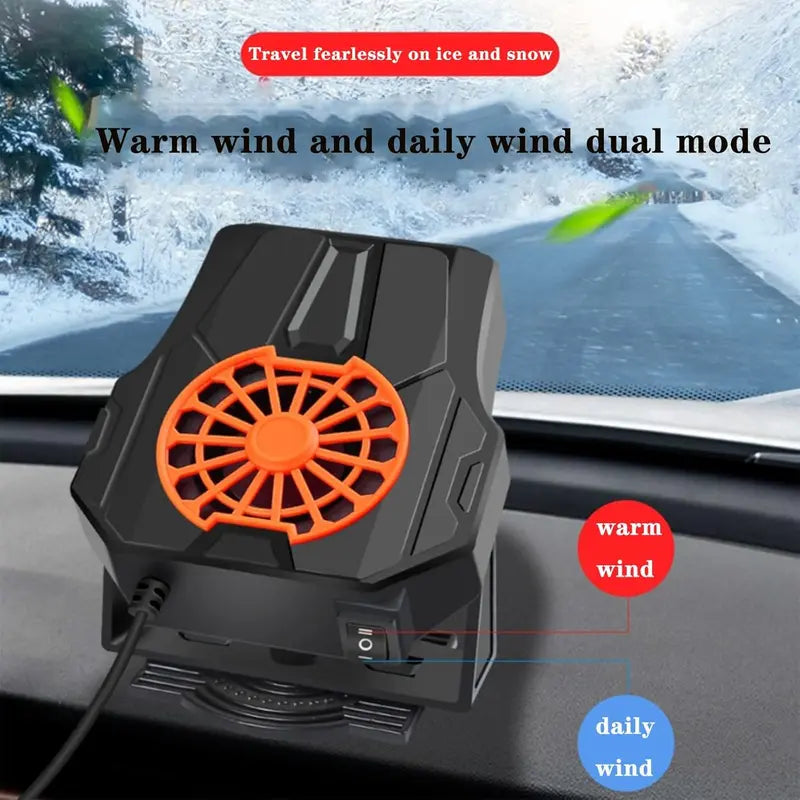 12V 2-in-1 Portable Car Heater & Cooling Fan