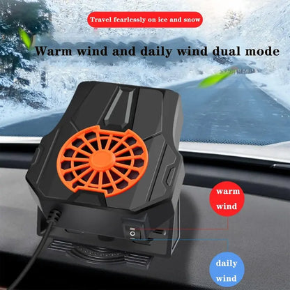 12V 2-in-1 Portable Car Heater & Cooling Fan