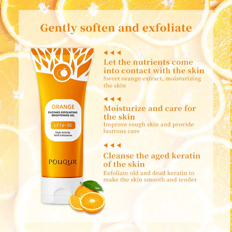 Orange Exfoliating Gel, Moisturizer Face Body Scrub Gel