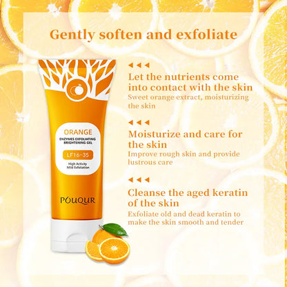 Orange Exfoliating Gel, Moisturizer Face Body Scrub Gel