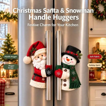 Christmas Santa Snowman Handle Huggers