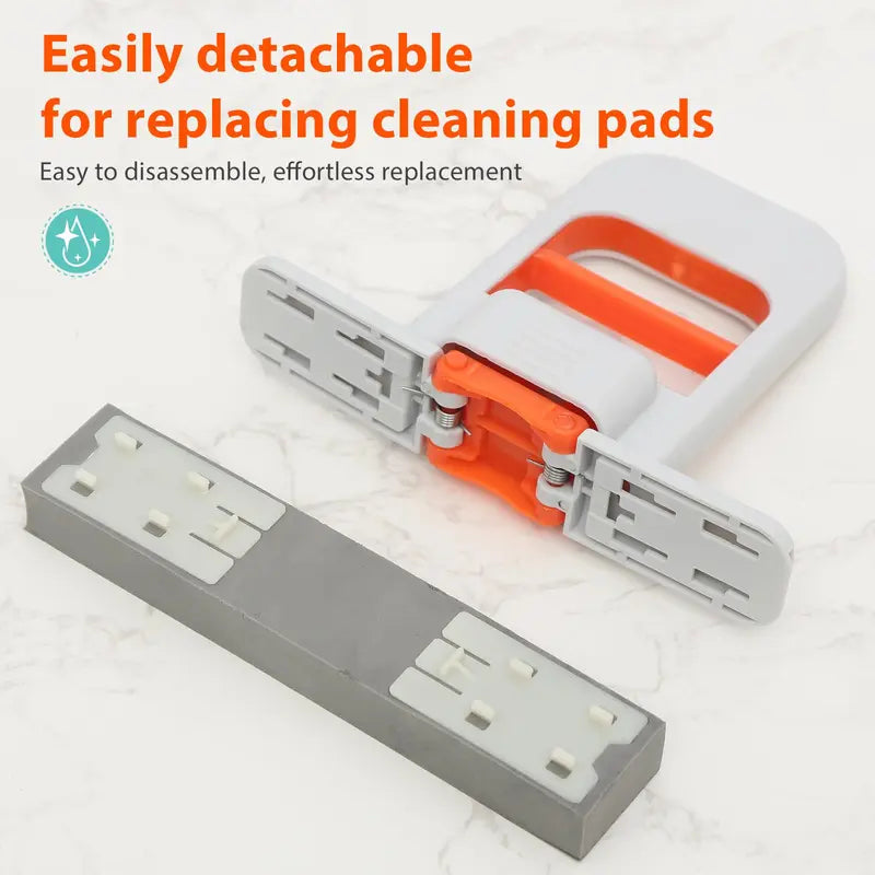 Mini Foldable Self-Squeezing Floor Mop with 3 Sponge Heads