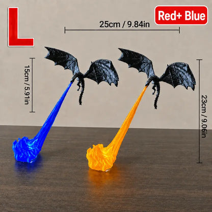 3D Printed Dragon Book Nook Light | Fire-Breathing Bookshelf Decor
