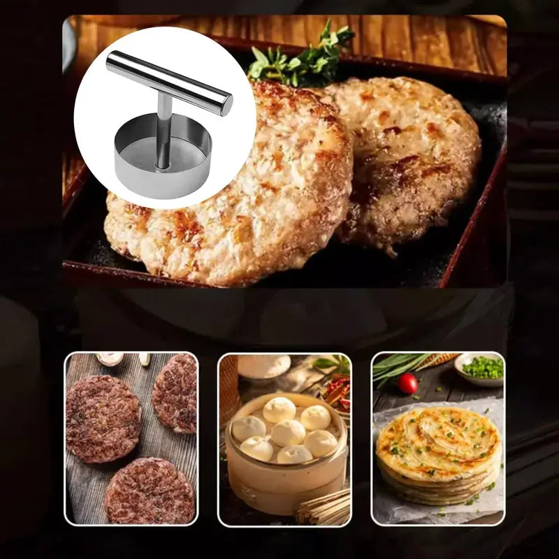 Stainless Steel Burger Press