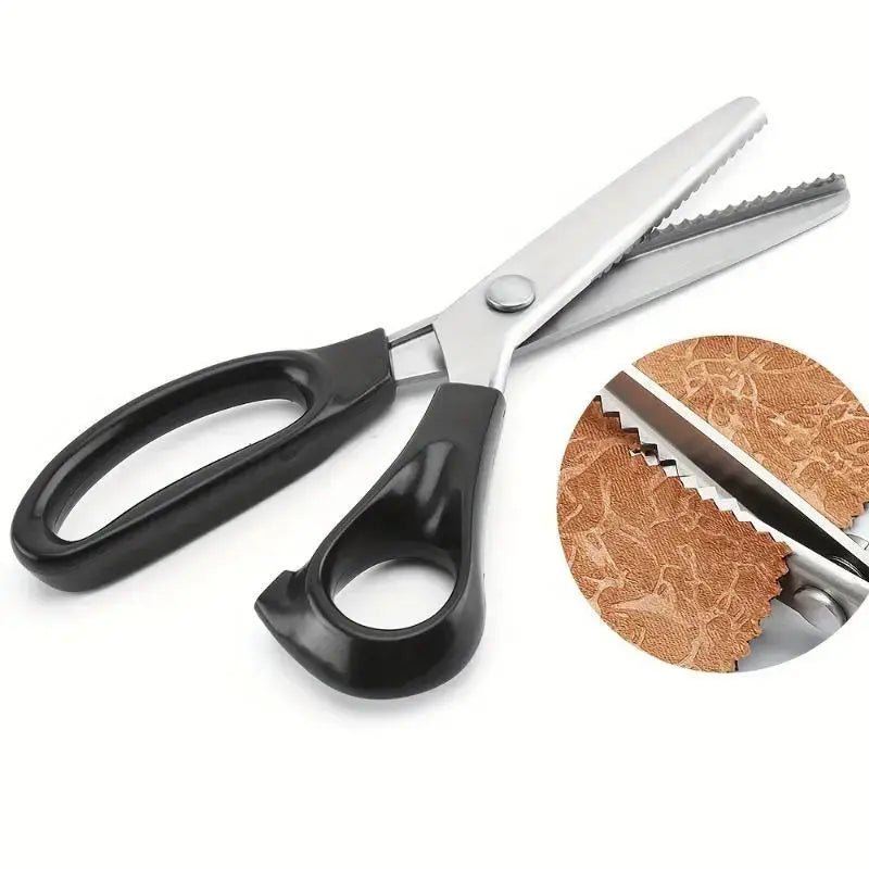 Stainless Steel Zig Zag Scissors with Serrated Teeth