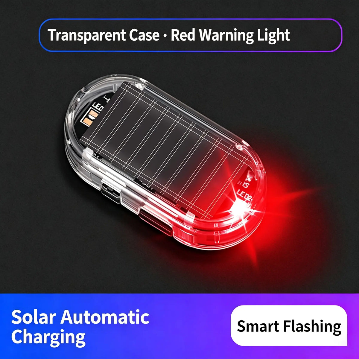 Solar Powered Fake Car Alarm Light