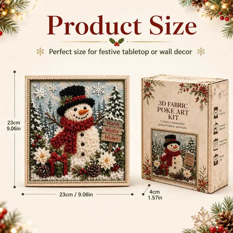 3D Christmas Poke Art Kit – DIY Holiday Wall Hanging Decoration