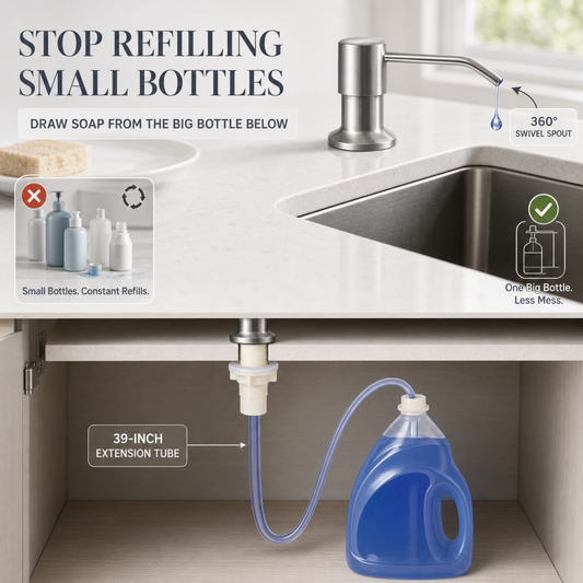 Brushed Nickel Sink Soap Dispenser