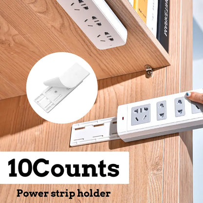 10PCS Self Adhesive Punch-Free Power Strip Holder
