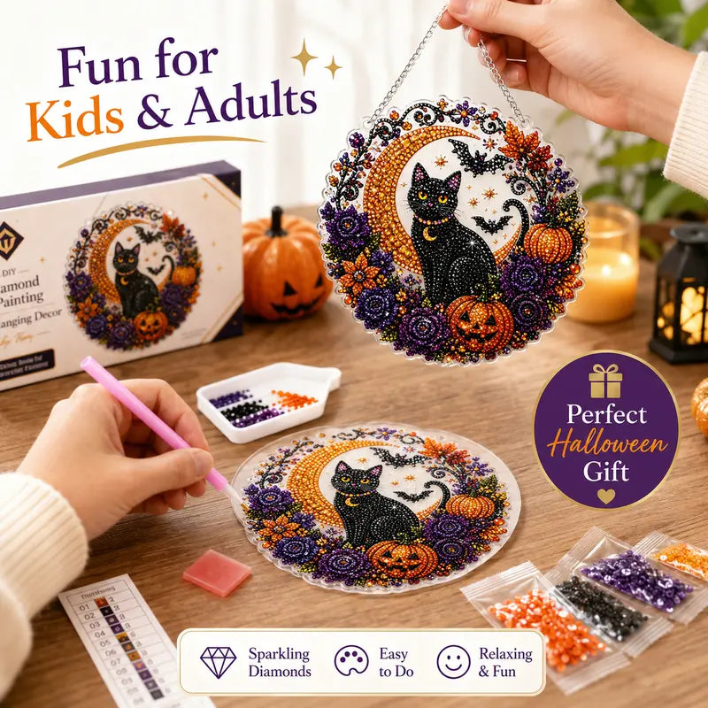 Halloween Christmas DIY Diamond Painting Suncatcher Kit