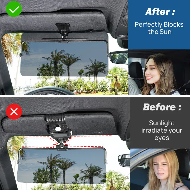 Universal Anti-Glare Polarized Car Sun Visor Extender