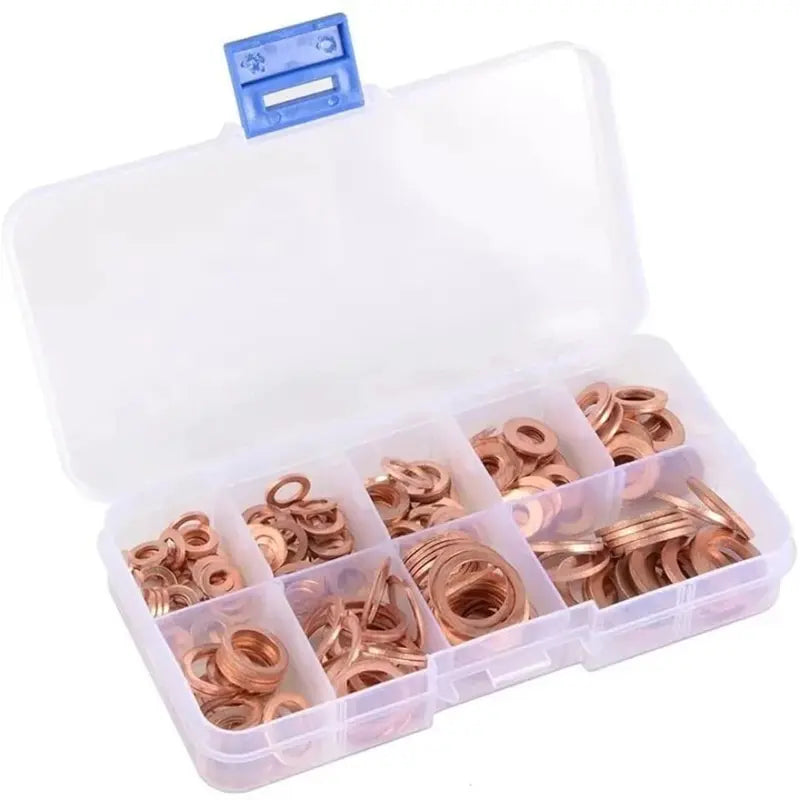 200-Piece Automotive Copper Sealing Washers Kit