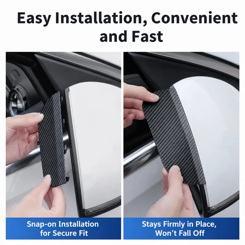 Waterproof Carbon Fiber Auto Exterior Side Mirror Rain Guards