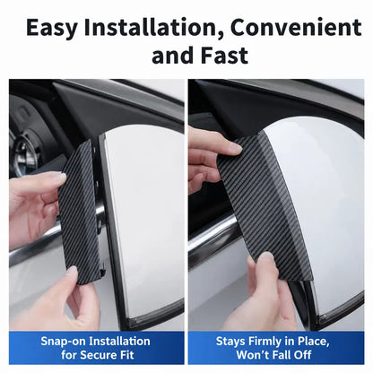 Waterproof Carbon Fiber Auto Exterior Side Mirror Rain Guards