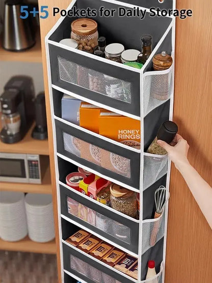 No-Drill Over-Door Storage Organizer
